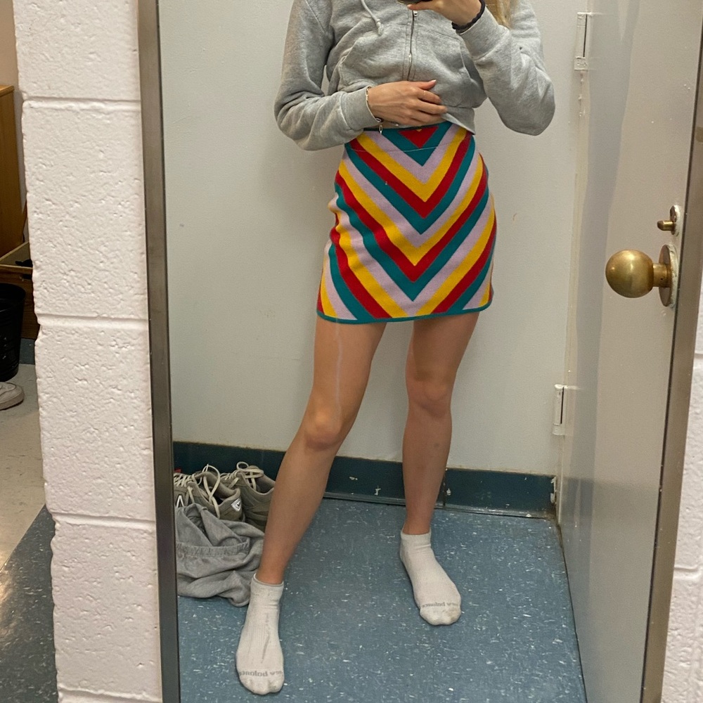 Urban outfitters rainbow mini skirt
